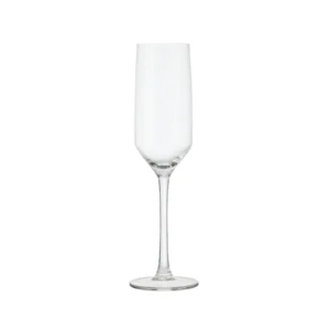 Elegant champagneglas met lange steel en smalle kelk. Perfect voor feesten, bruiloften of gepersonaliseerde gravure.